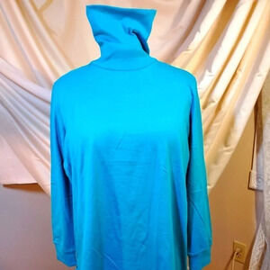 0095. Woman Within Deep Ocean Blue 💙 Turtle Neck NWOTs!!